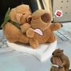 Cute Cartoon Capybara Pendant Plush Toy Doll Bag Hanging Ornaments Cute Kapila Keychain Doll Desktop Doll Ornaments Car Pendant