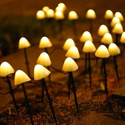 Solar Mushroom Lights String Outdoor Garden Courtyard Lawn Lights Halloween Christmas Decoration Viewing Light LED String Lights