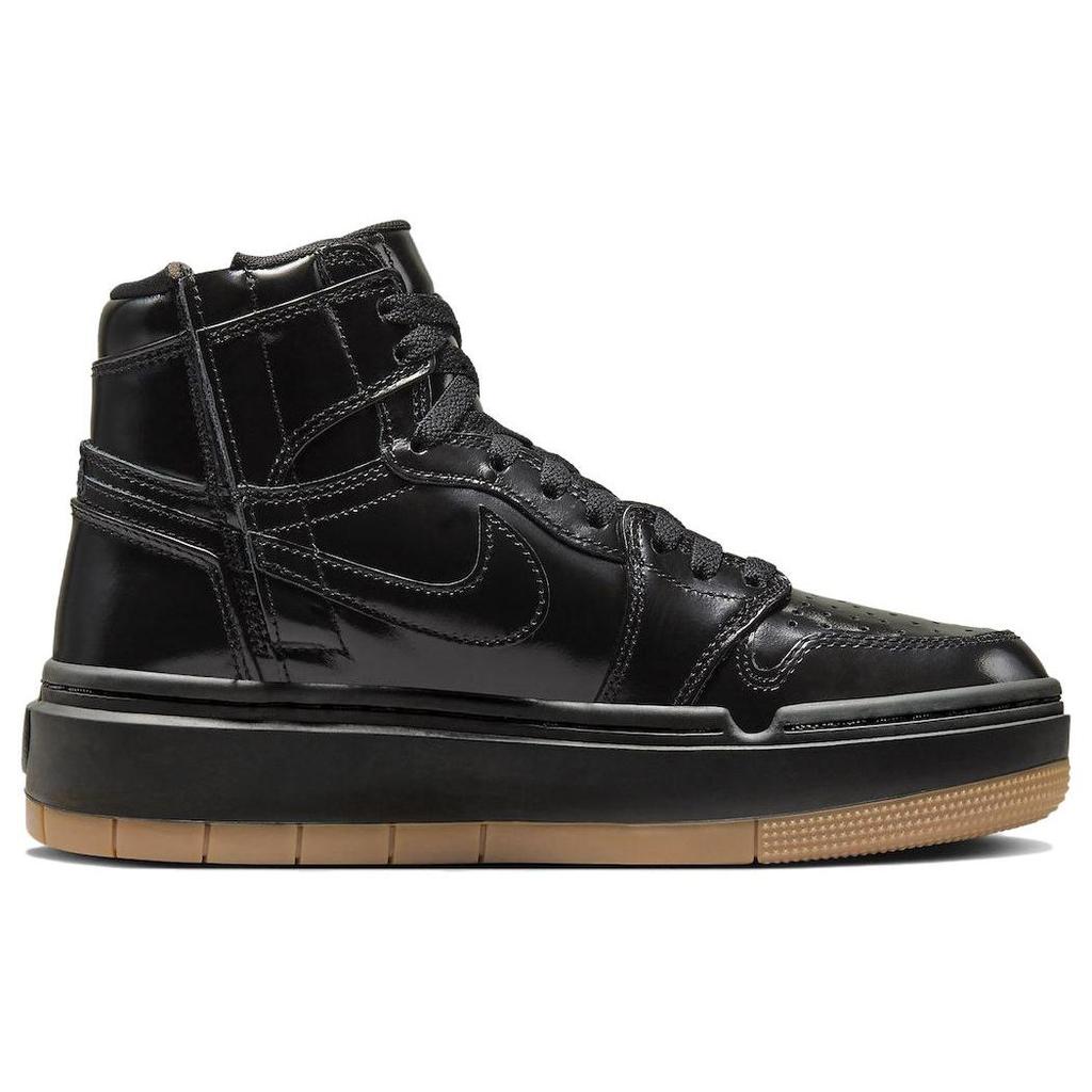 Air Jordan 1 Elevate High SE Czarne Gumowe Damskie Sneakersy Średni-Popielaty Gumowy Jasno-Brązowy FB9894-001