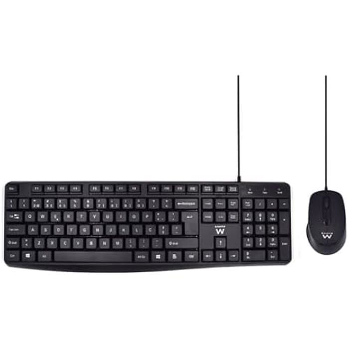 Clavier Et Souris - Ewent - EW3007 - Résistant Aux Éclaboussures - USB - Pieds Réglables