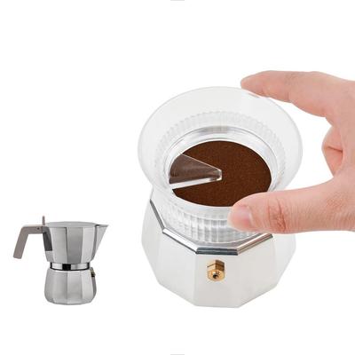 Watchget Dosiertrichter für Moka-Kanne, 54 mm, Espresso-Kaffeemaschine, Verteilungswerkzeug, hergestellt in Italien, Moka Express, 3 Tassen, transparent