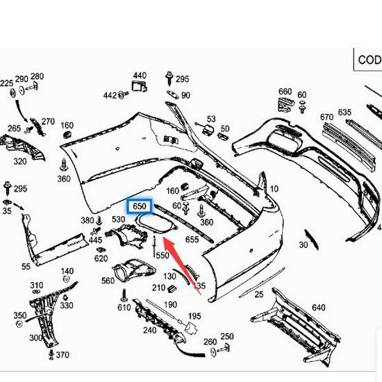 Rear Bumper for Mercedes-Benz S-Class S350 W222