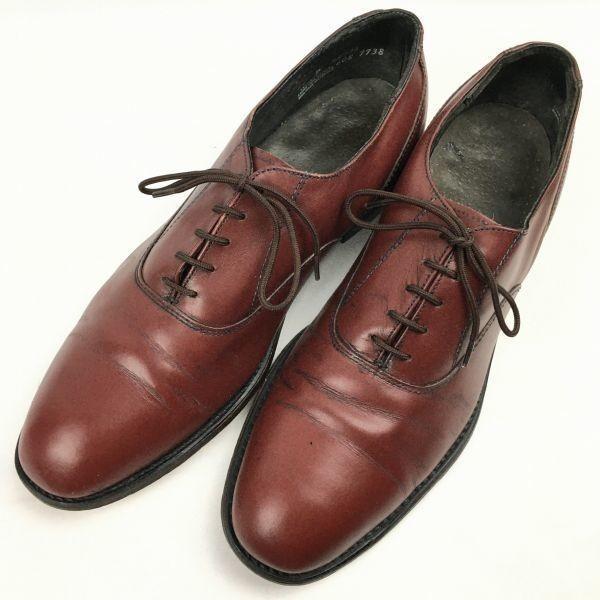 Vintage Stafford Wholecut Schuhe vor den 1980er Jahren Burgunder Größe 11D (Ca.. 28.529.5cm) Herren(GEBRAUCHT)