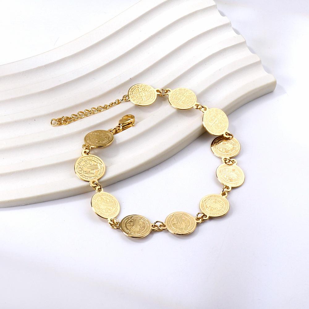 eBay jewelry bracelet women's niche design sense circle steel ball portrait creative stainless steel bracelet women