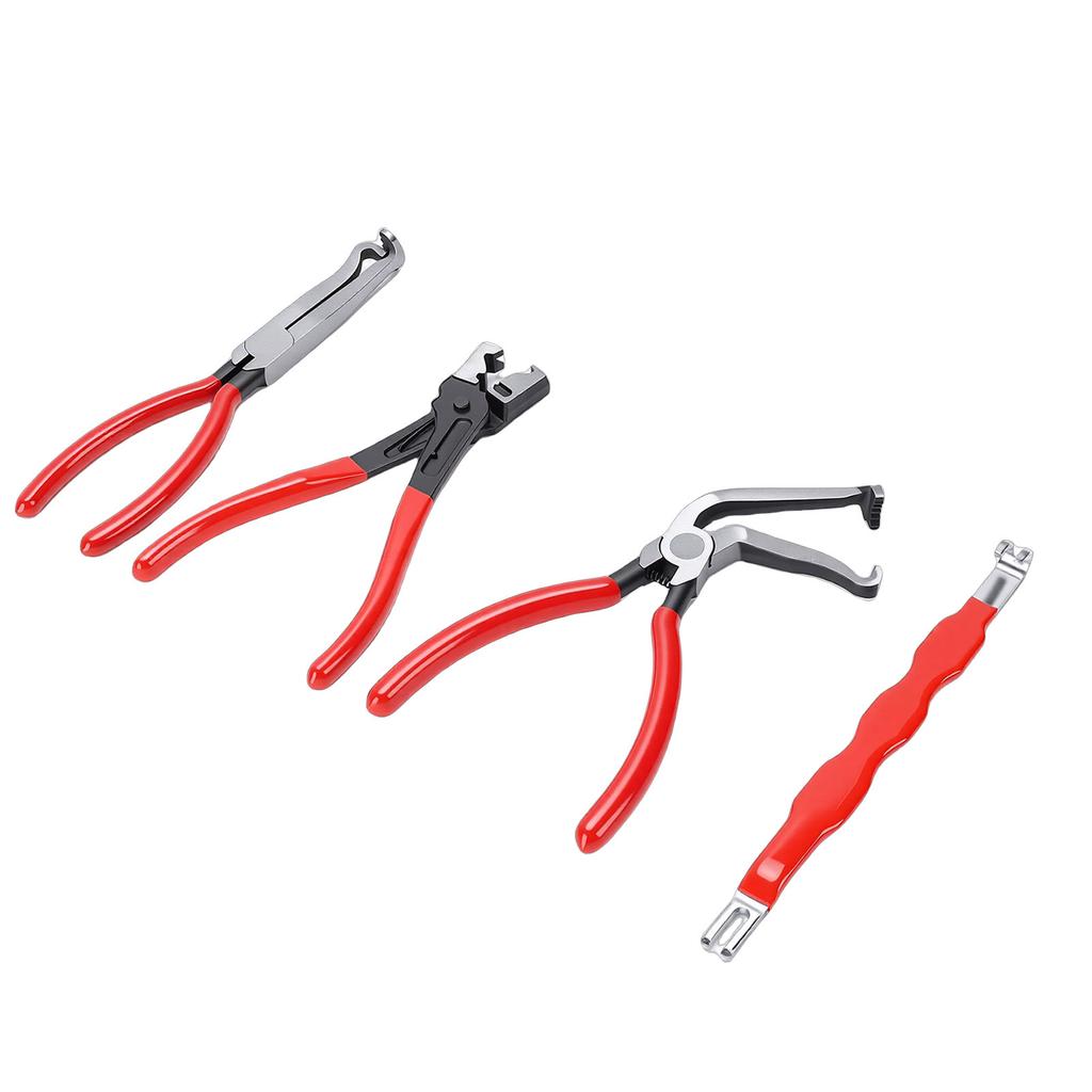 4pcs Electrical Disconnect Pliers Set Automotive Electrical Plug Disconnect Tool for Automotive Car Truck SUV Red