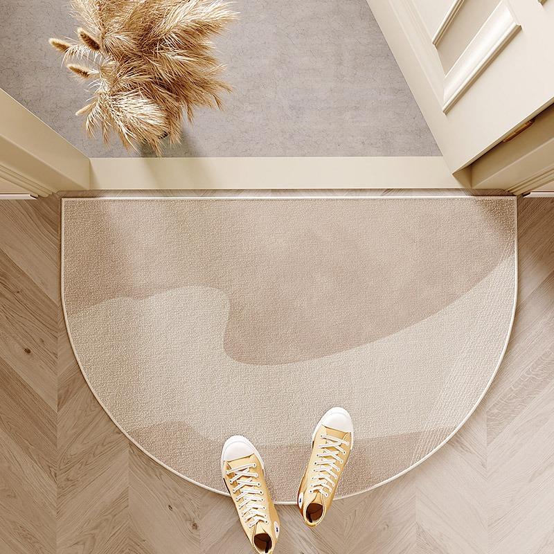 Entrance Door Mat Non-slip Wear-resistant Dirt-resistant Carpet Semi-circular Line Texture Garden Rug Outdoor Home Decor Mats