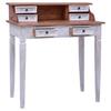 Desk with Drawers 90 X 50 X 101 Cm Reclaimed Solid Wood
