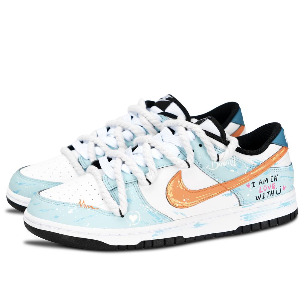 Nike Dunk Love Slip Resistant Abrasion Resistant Slip Resistant Abrasion Resistant Low Top Skateboard Shoes Unisex Blue DD1391-100(Team883-)