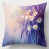 Lavender And Lily Theme Digital Printing Pillow Cover Short Plush Suitable Living Rooms Bedrooms Sofas Throw Cushion Cover 4Pcs