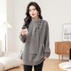 Women's Mid-Length Korean Style Long Sleeve Pullover Sweater