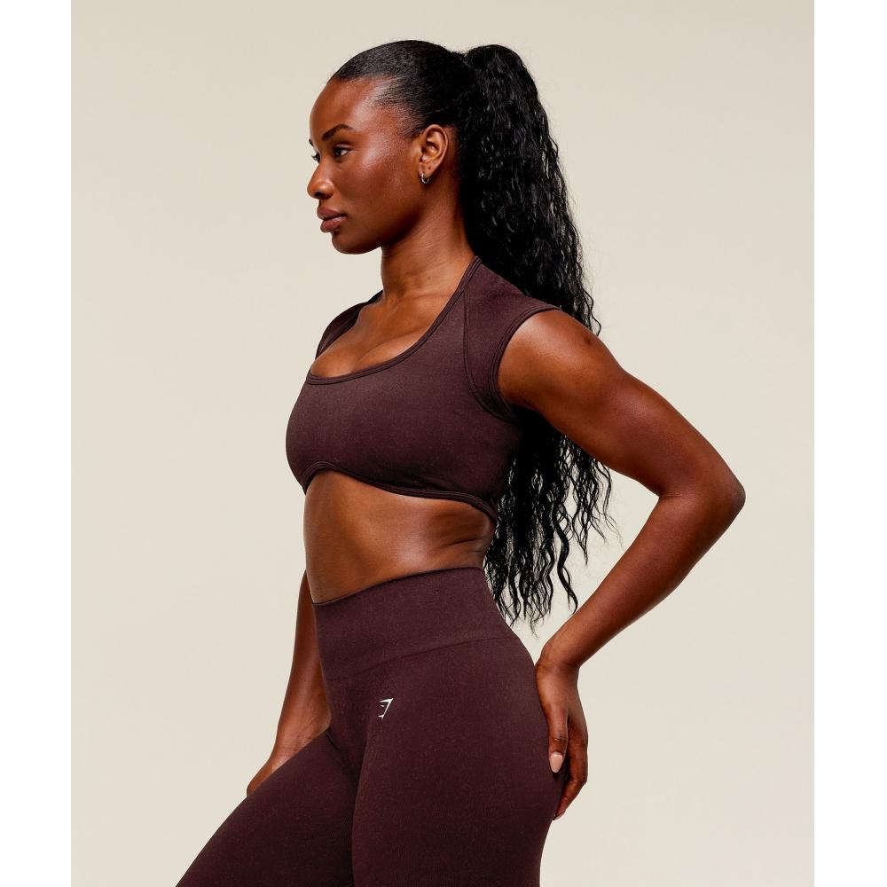 Gymshark Adapt Fleck X Whitney Short Sleeve Crop Top Cherry Purple Rich Maroon B4c3a Pcgn