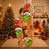 Women's Christmas Print Pants Casual Holiday Pants with No Pockets