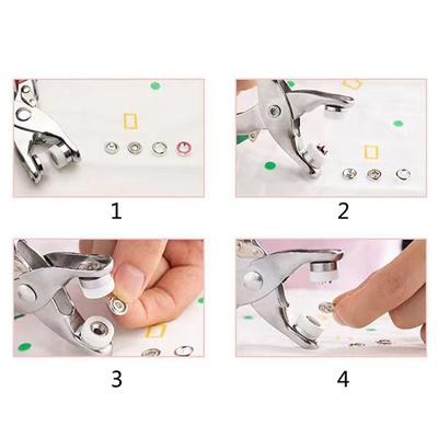 Sets Snap Fasteners Kit Tool, Metal Snap Buttons Rings With Fastener Pliers Press Tool Kit For Clothing Sewing