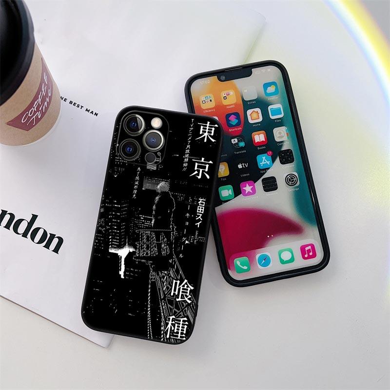 Tokyos Anime Ghouls Phone Case for iPhone 11 15 16 Pro Max Case Kens Kanekis Coque For Apple 13 Pro 14 Plus 12 Mini X Soft Cover