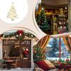 Christmas Window Clings PVC Golden Christmas Tree Electrostatic Door Clings Indoor Holiday Glass Decals Decorations For