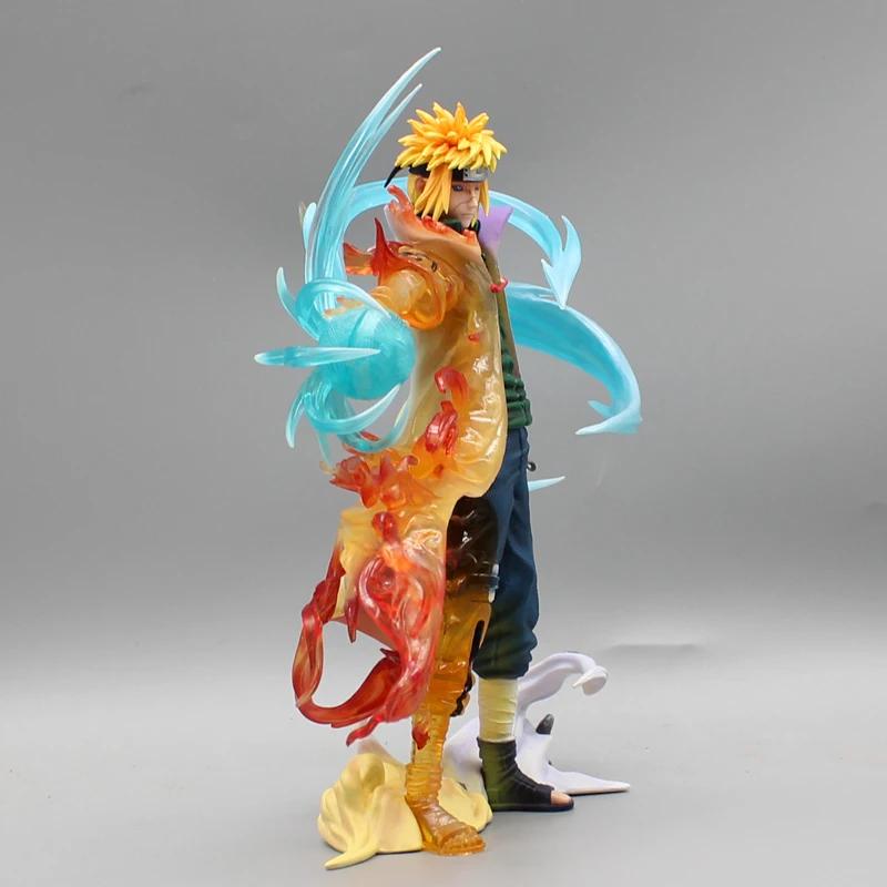 Figuras de Naruto de 26 cm Namikaze Minato Figuras de Anime Estatua Gk Pvc Figura de Acción Rasengan Decoración de Escritorio Modelo Juguetes para Niños Regalo