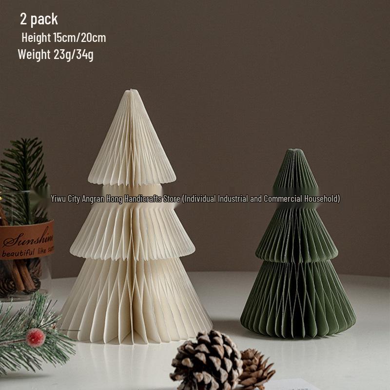 2025 Origami Christmas Tree Ornaments & Tabletop Decorations - Perfect for Holiday Scenes & Photography Props