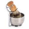 Men Beard Brush Set Beard Brush Holder Stand Soap Bowl Shaving Tool for Men Facial Grooming