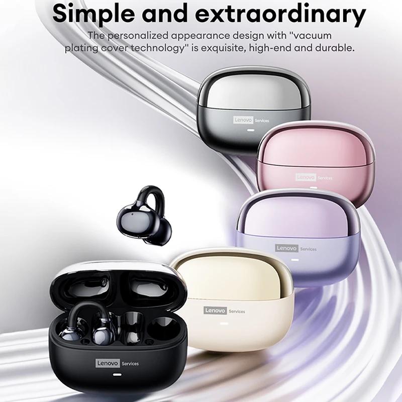 Cuffie Wireless Originali Lenovo LE302 Bluetooth 6.0 Auricolari con Clip da Orecchio Cuffie Sportive per Musica Stereo HIFI con Cancellazione del Rumore