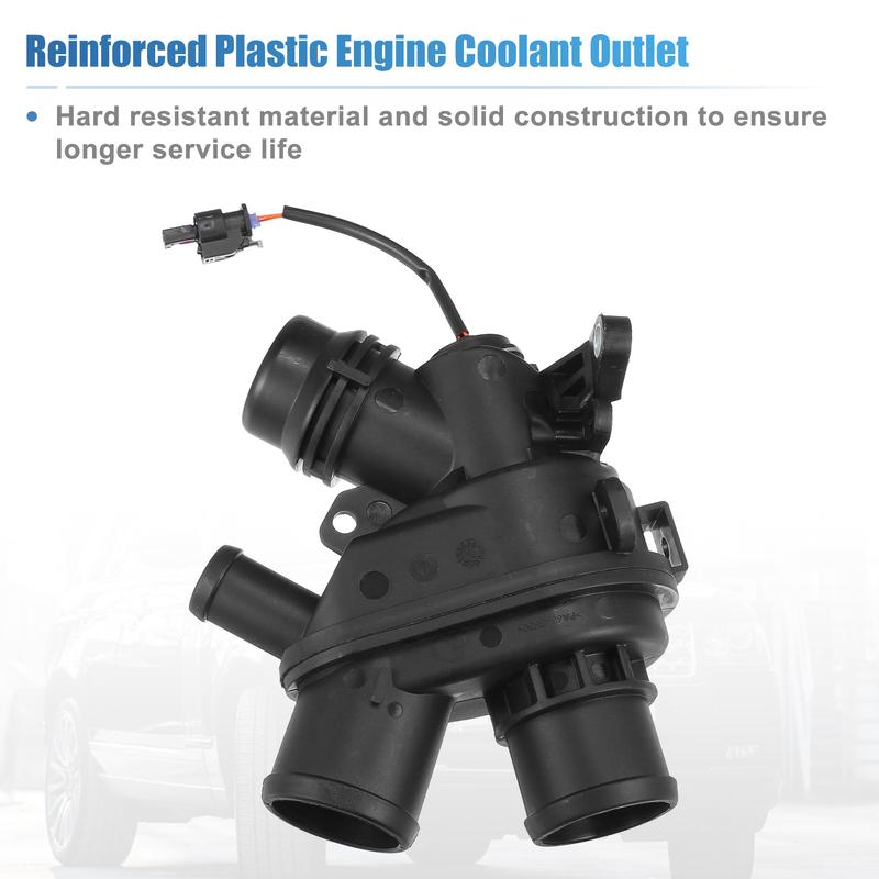 X Autohaux No.LR117568/AJ813986 Thermostat Housing Assy w/ Sensor for Land Rover 3.0L V6