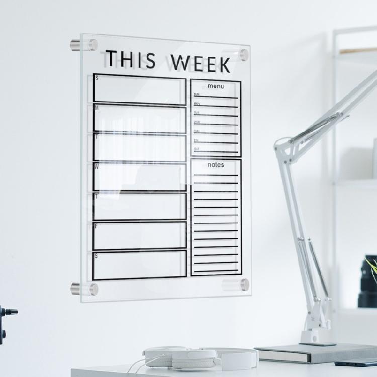 Acrylic Dry Erase Calendar Board To Do List Whiteboard for Wall Decorative