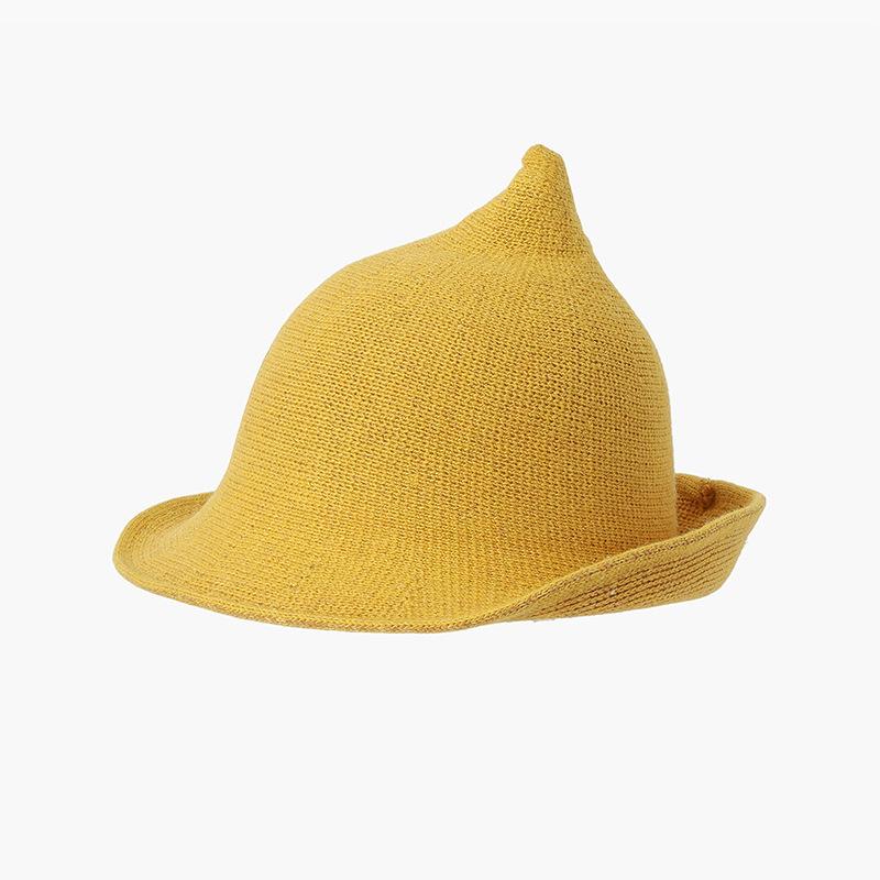 Halloween Hat Witch Hat Foreign Trade Foldable Wool Knitted Hat Pointed Witch Hat Tide