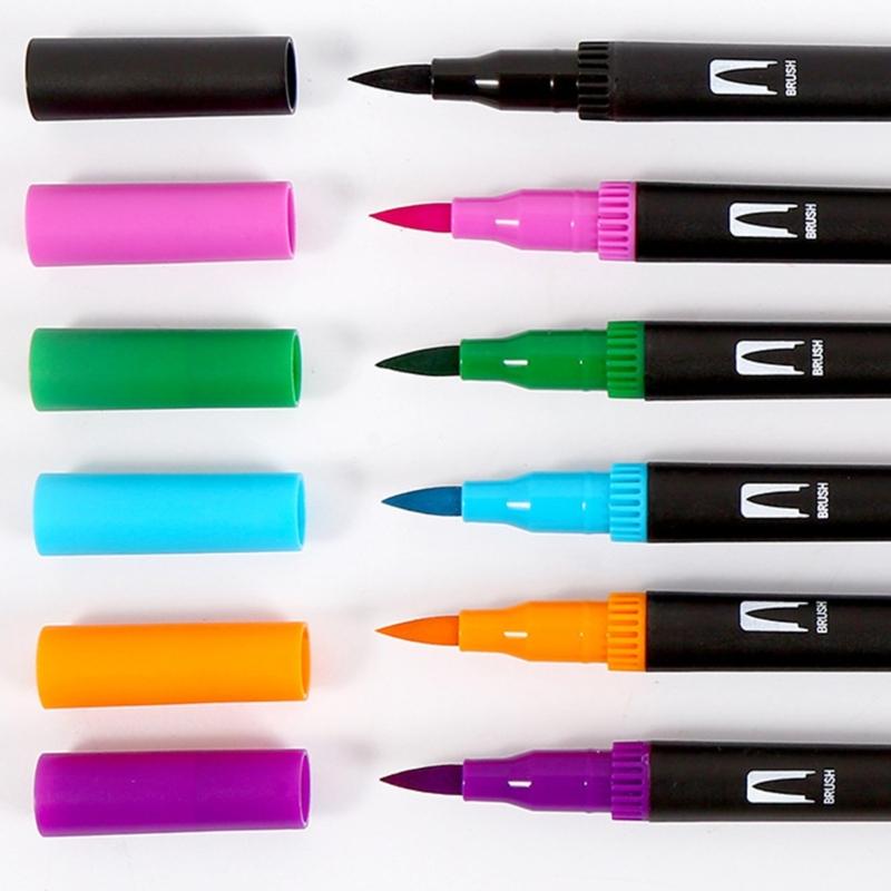 36/48/60/72/100 Colors Felt Tip Pen Brush Marker Pen Watercolor Pen Brush Pen for Kids Adult Coloring Books Note Taking