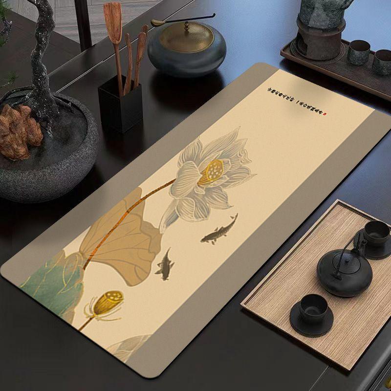 New Chinese-style Water-absorbing and Easy-to-dry Long Diatom Mud Table Mat Is Easy To Take Care Of. Anti-scalding and Non-slip Tea Party Zen Drain Ma