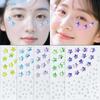 3D Crystal Gem Shining Five-petal Flower Face Stickers  Tattoo Self Adhesive Stage Makeup Face Tattoos Stickers