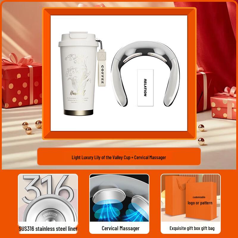 Business Gift Set with Cervical Massager & Coffee Mug