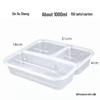 Xin'ousheng Disposable Round 3-Compartment Meal Prep Containers