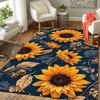 1pc Sunflower Pattern Area Rug, Anti Slip Non Shedding Stain Resistant Carpet