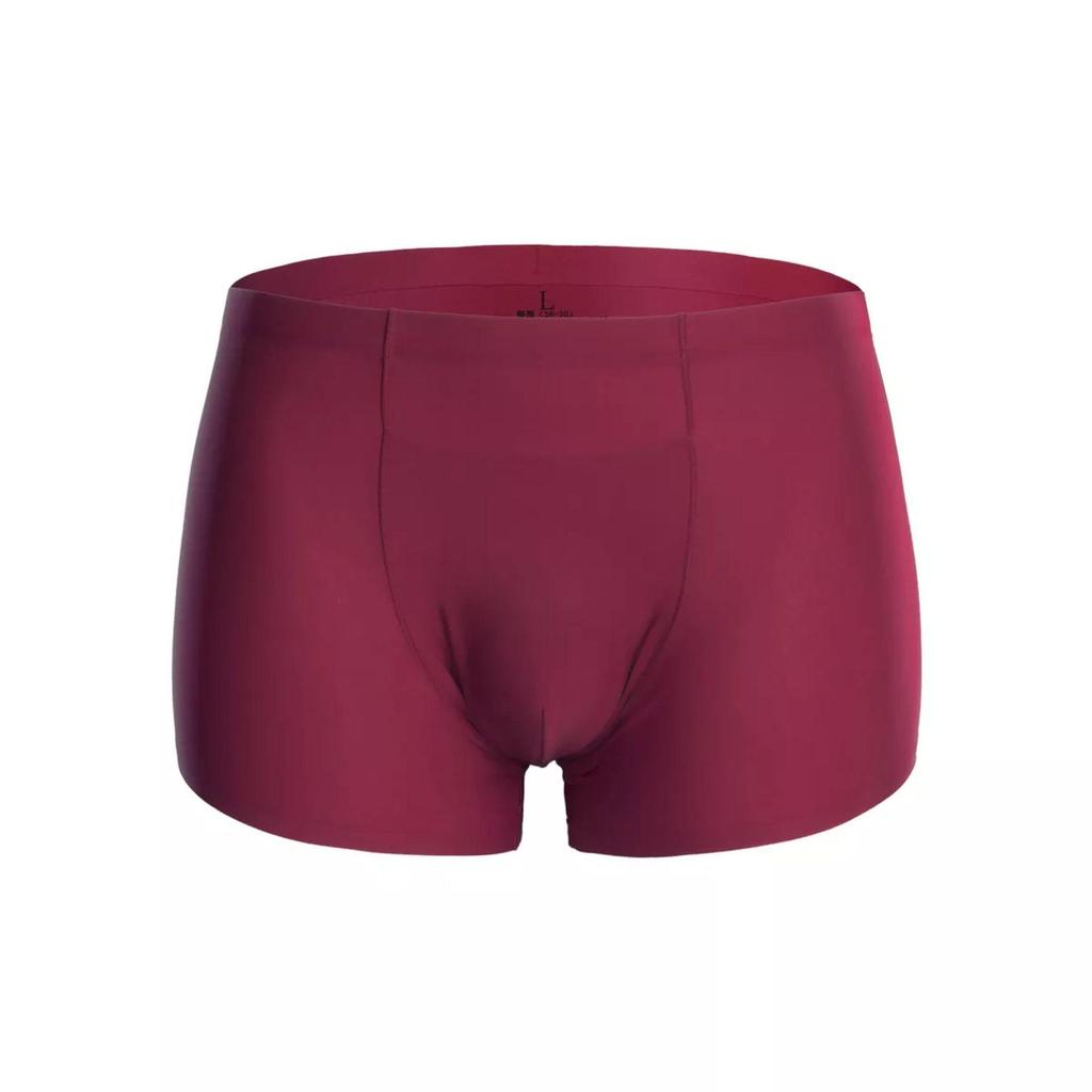 Men's Plus Size Summer Ice Silk Moisture-Wicking Seamless Quick-Dry Boxer Briefs