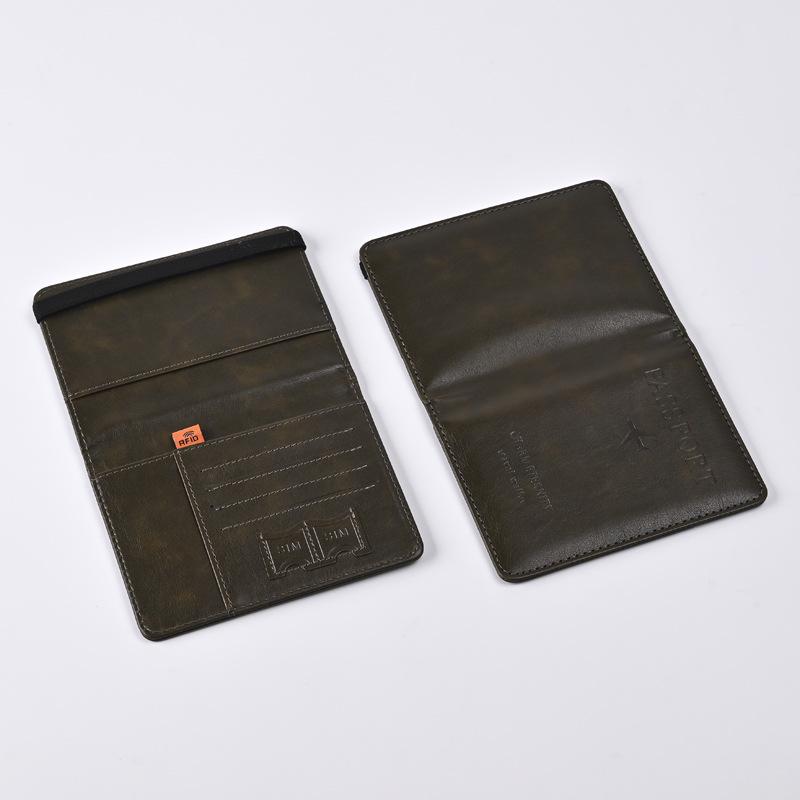 PU Leather RFID Passport Holder & Travel Wallet with Logo Printing Option