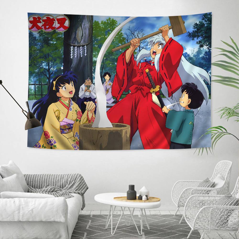 Cartoon Inuyasha Hippie Wall Hanging Tapestries For Living Room Home Dorm Decor Art Home Decor