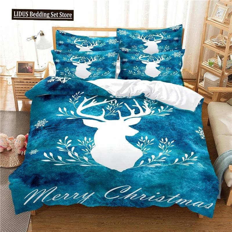 Elk Duvet Cover Set 3d Digital Printing Beautiful Wild Animals Comforter Cover For Kids Teens Polyester Bedding Set King Size