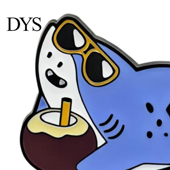 Wear-resistant Animal Brooch Sea Brooch, Cute Marine Creature Creative Metal Badge, Cartoon Summer Style Ocean Styling Hard Enamel Pins for Schoolbag
