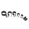 200pcs Plastic Nylon Cable Clamp R Type P Type Wire Clip Fasteners Assorted Box(Black )