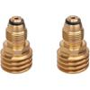 2Pcs Brass Propane Gas Adapter POL LP Tank Convert To QCC1/Type1 for Gas Heater Appliance