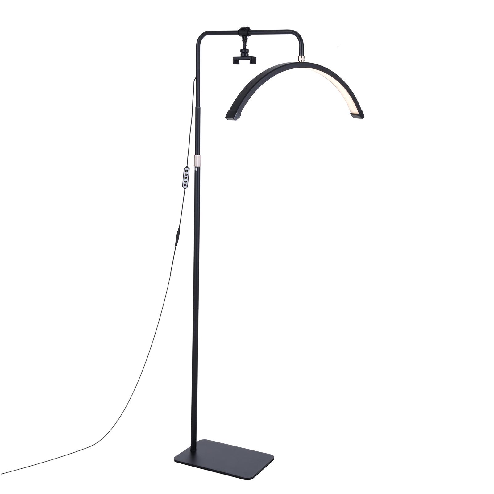 

238 светодиодов, 23-дюймовый U-образный напольный светильник, белый/теплый/нейтральный, 10 уровней регулировки яркости чёрный