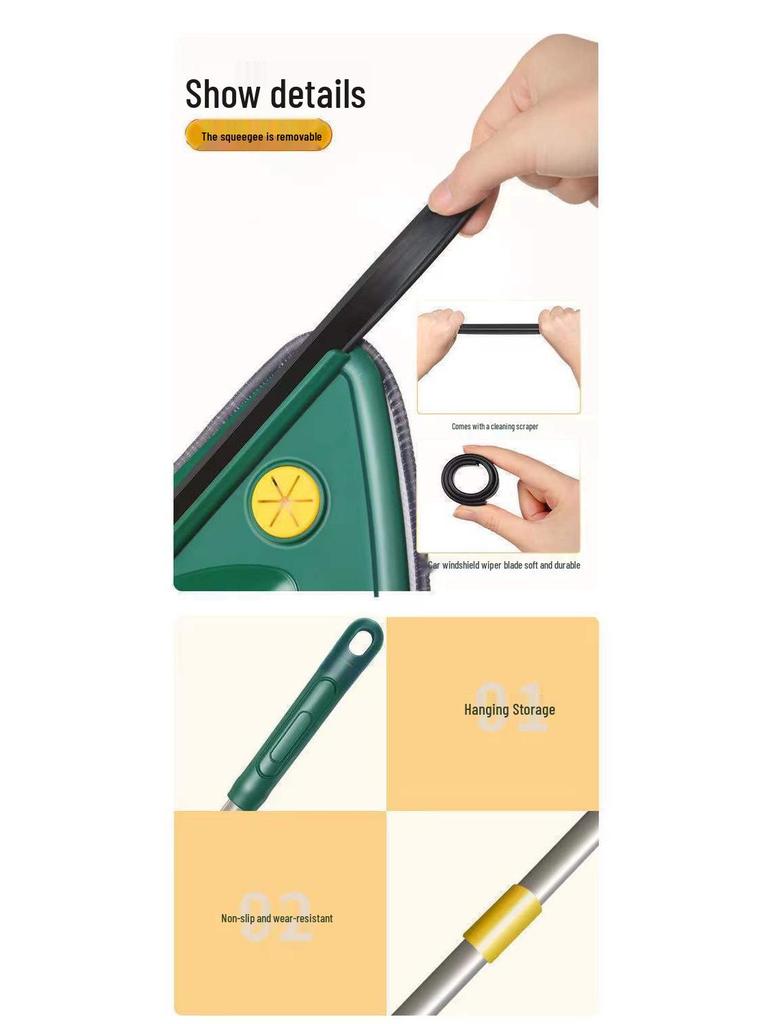 Triangle Mop: Lightweight Multi-Surface Cleaner for Kitchen, Ceiling, Tile, Floor, and Wall