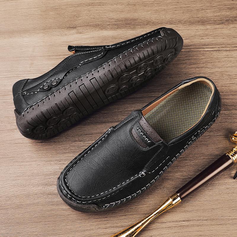 Herren Echte Leder Freizeitschuhe Atmungsaktive Mokassins Herren Business Flats Schuhe Fahrschuhe Herren Mokassin