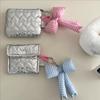 Y2K 3D Bowknot Keychain Keyring Accessories Pink Color Pink Blue Plaid Bow Keyring Cute Backpack Pendant Charm Backpack Pendant