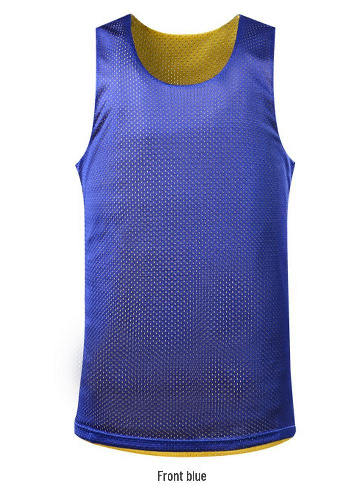 Reversible Mesh Basketball Jersey - Plus Size; Lightweight, Breathable Sports Vest for Training and Competition.