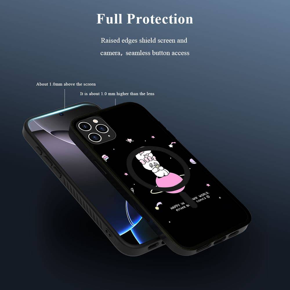 

Cute E-EstherS Bunny Rabbit Magnetic Wireless Phone Case For IPhone 17 16 15 14 13 12 11 Pro Max Plus Mag Phone Cover iPhone 17pro max