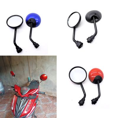 1 Paar Motorfiets Achteruitkijkspiegel Retro Ronde Hulp Zijspiegel Reflector Elektrische Fiets Scooter Onderdelen