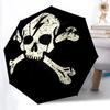 1pc Skull Crossbones Automatic Folding Umbrella - 8-Rib Compact Travel Umbrella Durable & Portable for Outdoor Use, Perfect Gift for Birthdays034