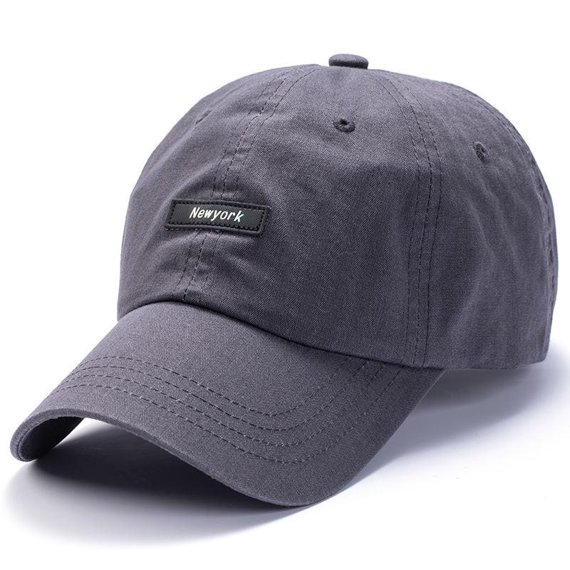 

High Quality Soft Top Cotton Baseball Cap Men s Women s Korean Style Trendy Visor Sun Hat UV Protection Outdoor Trucker Cap Dad 56-59cm темно-сірий