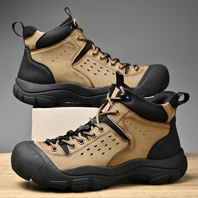Fashion Winter Waterproof Hiking Shoes Man Wear-resistant Sports Camping Climbing Shoes Outdoor Trekking Tourism Casual Walking Shoes