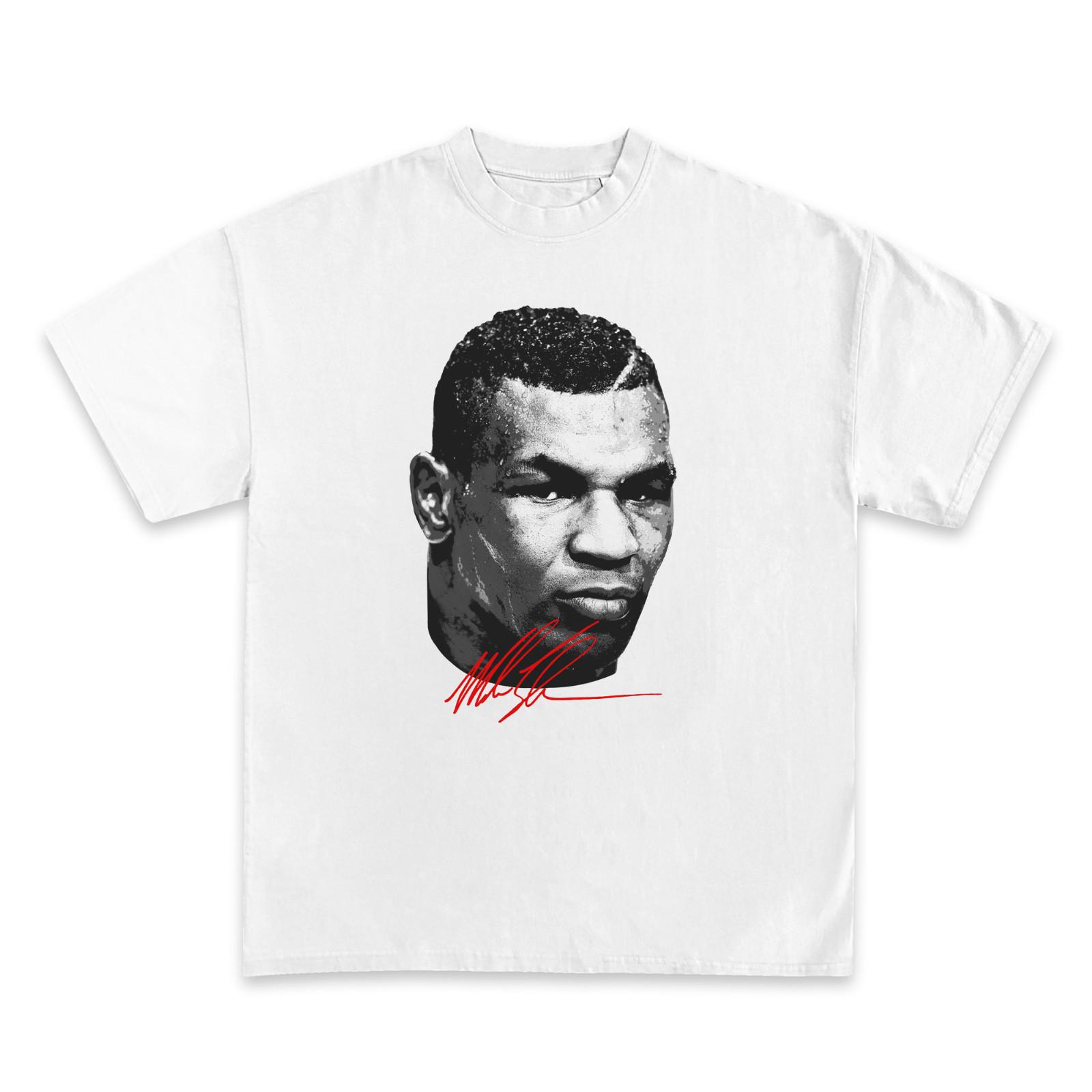 Mike Tyson Signature Unisex White T-Shirt, Boxing Fans Shirt XXXL